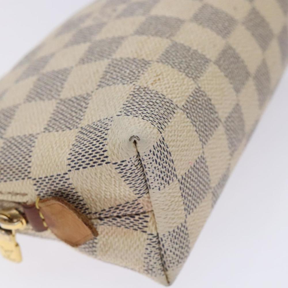 LOUIS VUITTON Damier Azur Pochette Cosmetic PM Pouch N60024 LV Auth 133169 - Picture 14 of 16
